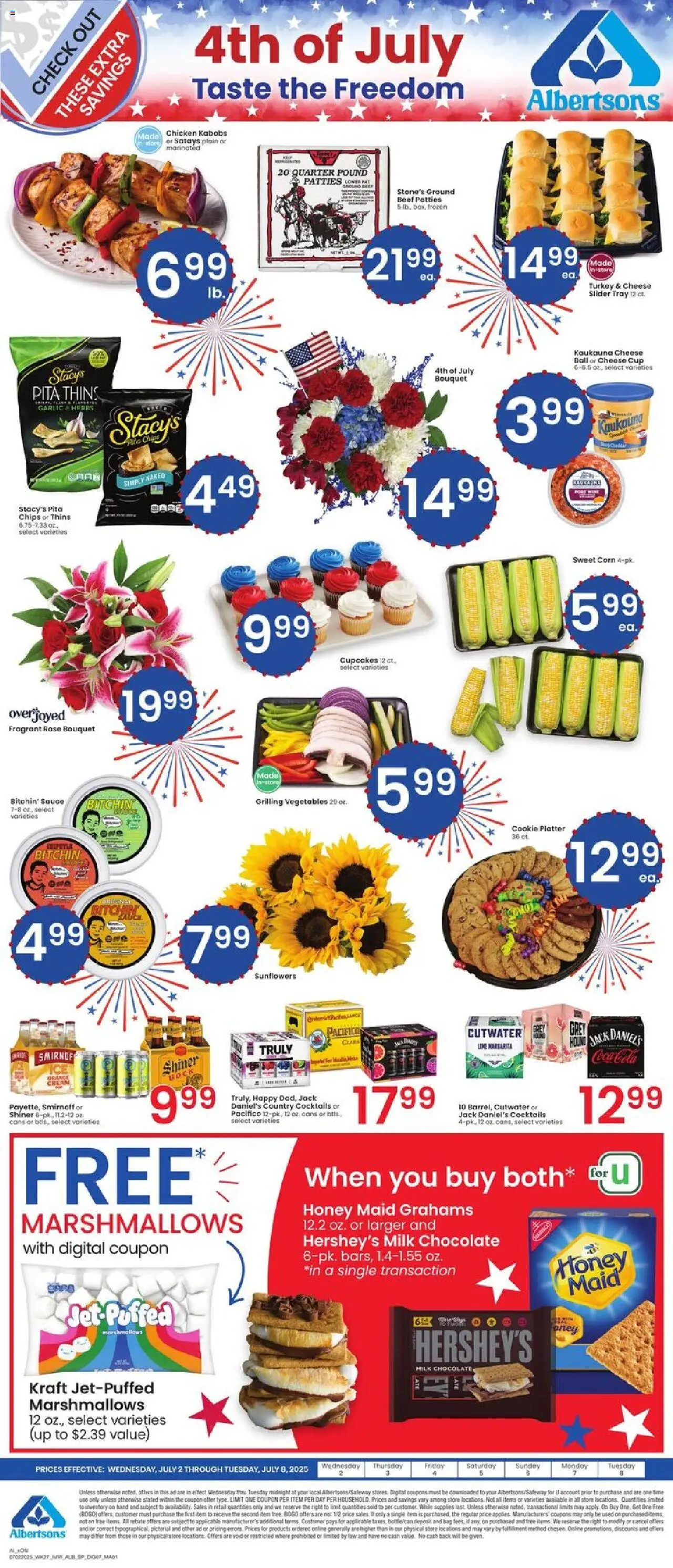 Albertsons Bonus Savings from 07/02/2025 - Flyer - Page number 1