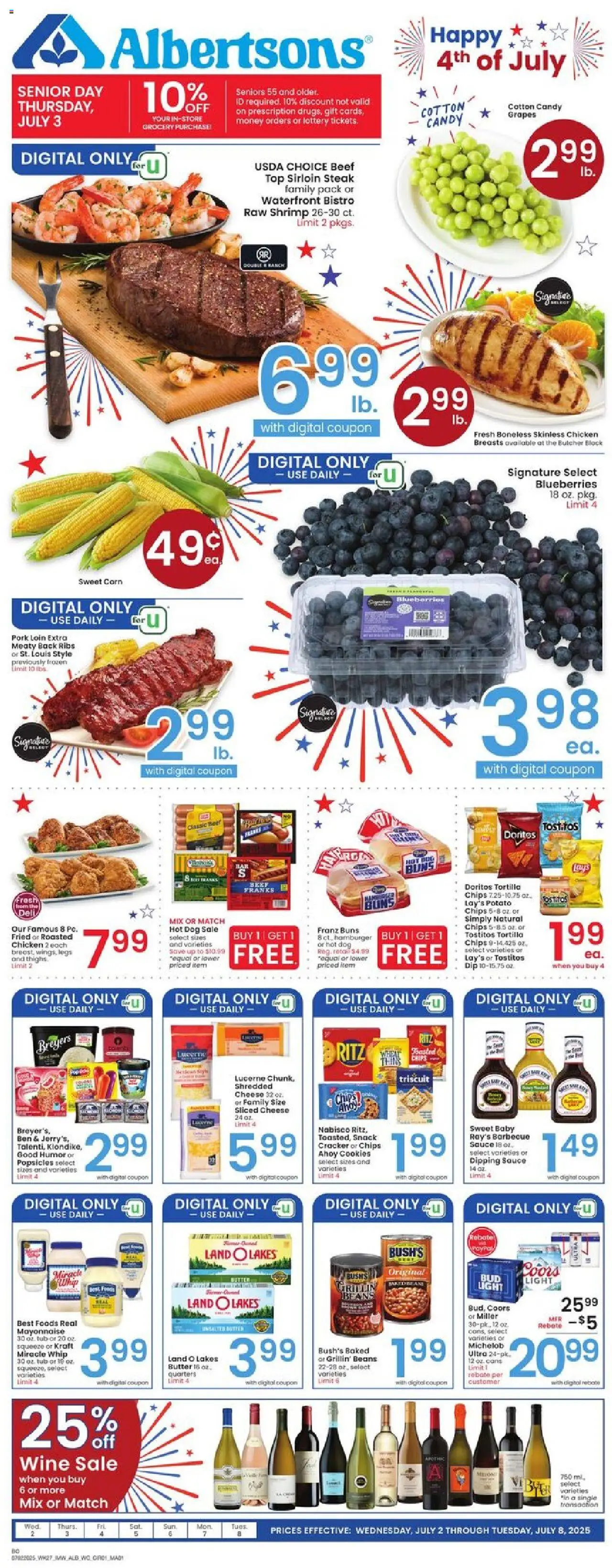 Albertsons Weekly Ad from 07/02/2025 - Flyer - Page number 1