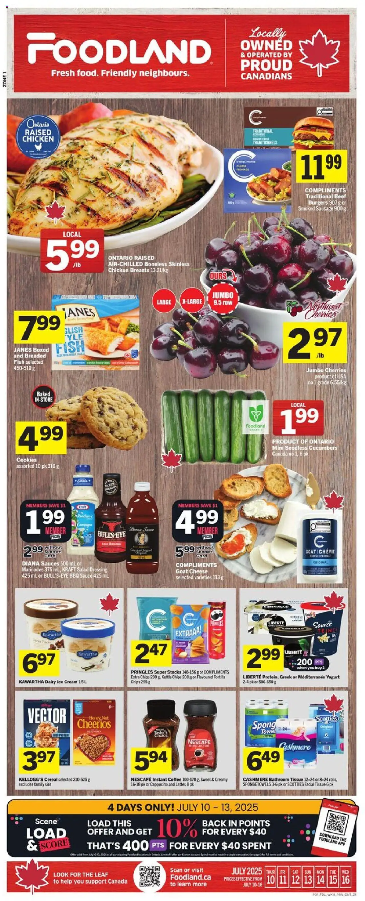 Foodland flyer valid from Jul 10, 2025 - page number 1