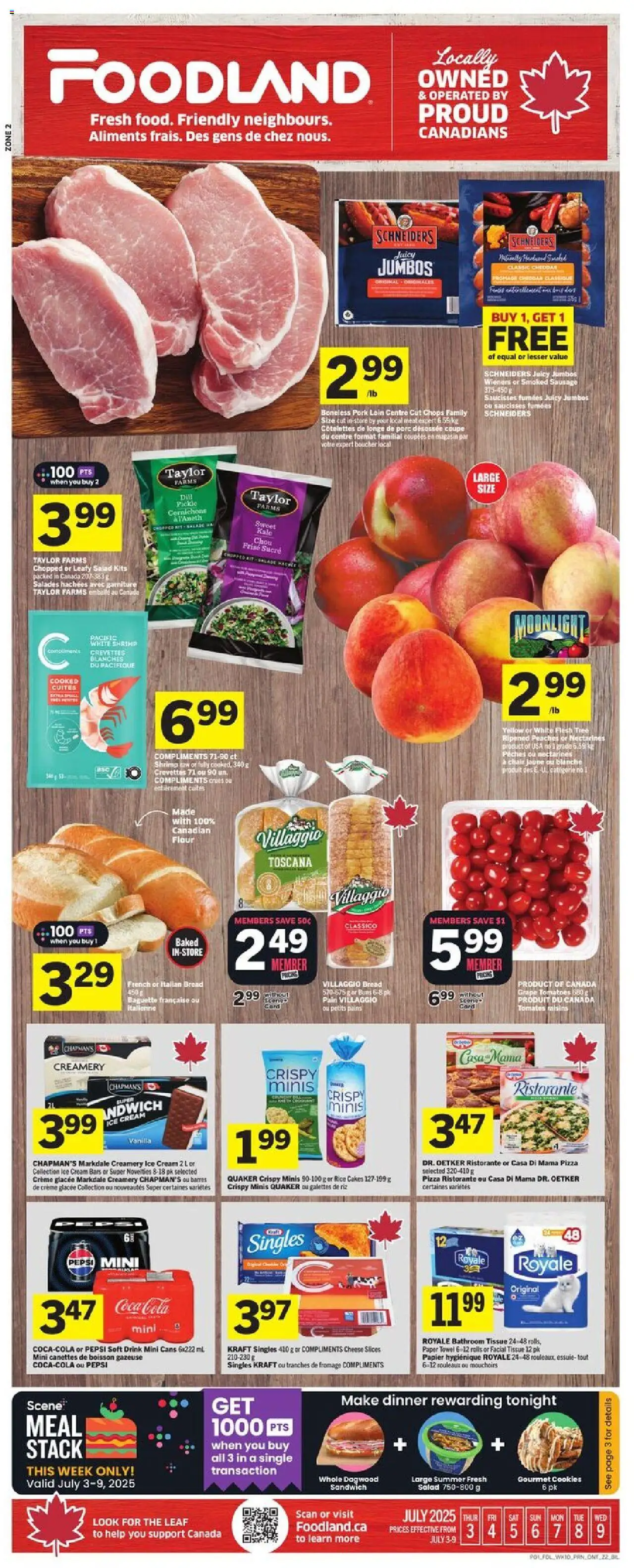 Foodland flyer valid from Jul 03, 2025 - page number 1