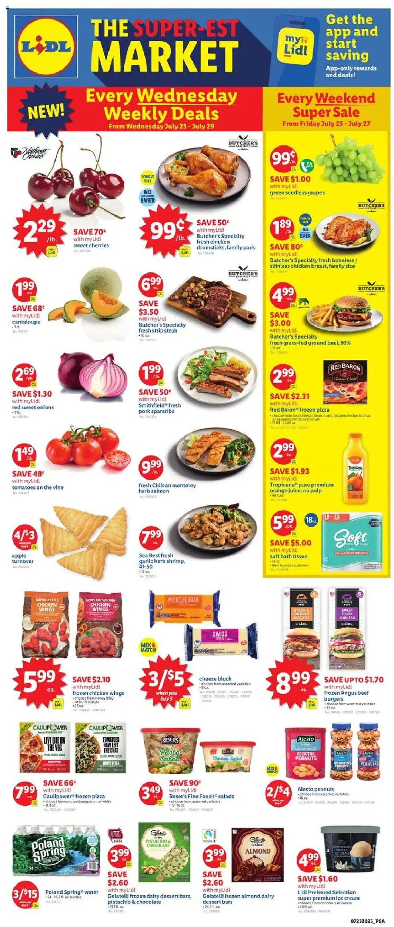 Lidl Weekly Ad from 07/23/2025 - Circular, Weekly flyer - Page number 1