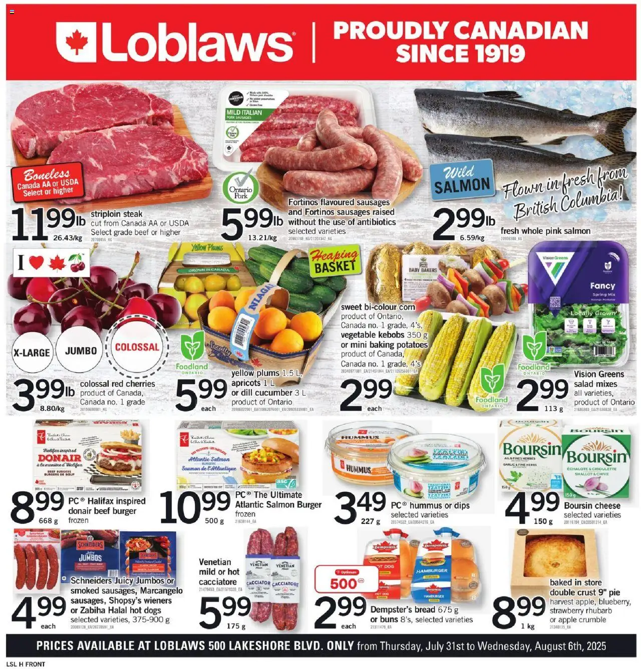 Loblaws weekly flyer starting Jul 31 2025