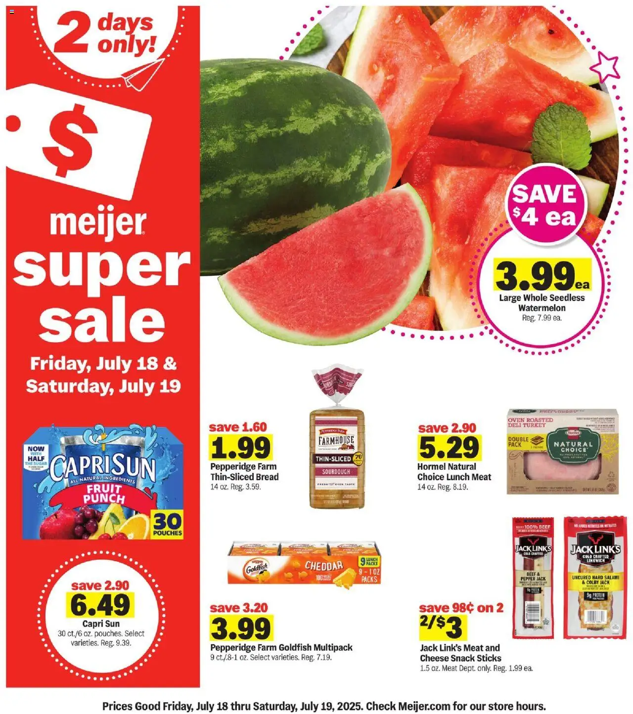 MEIJER AD from 07/18/2025 - Ad - PREVIEW - Page number 1