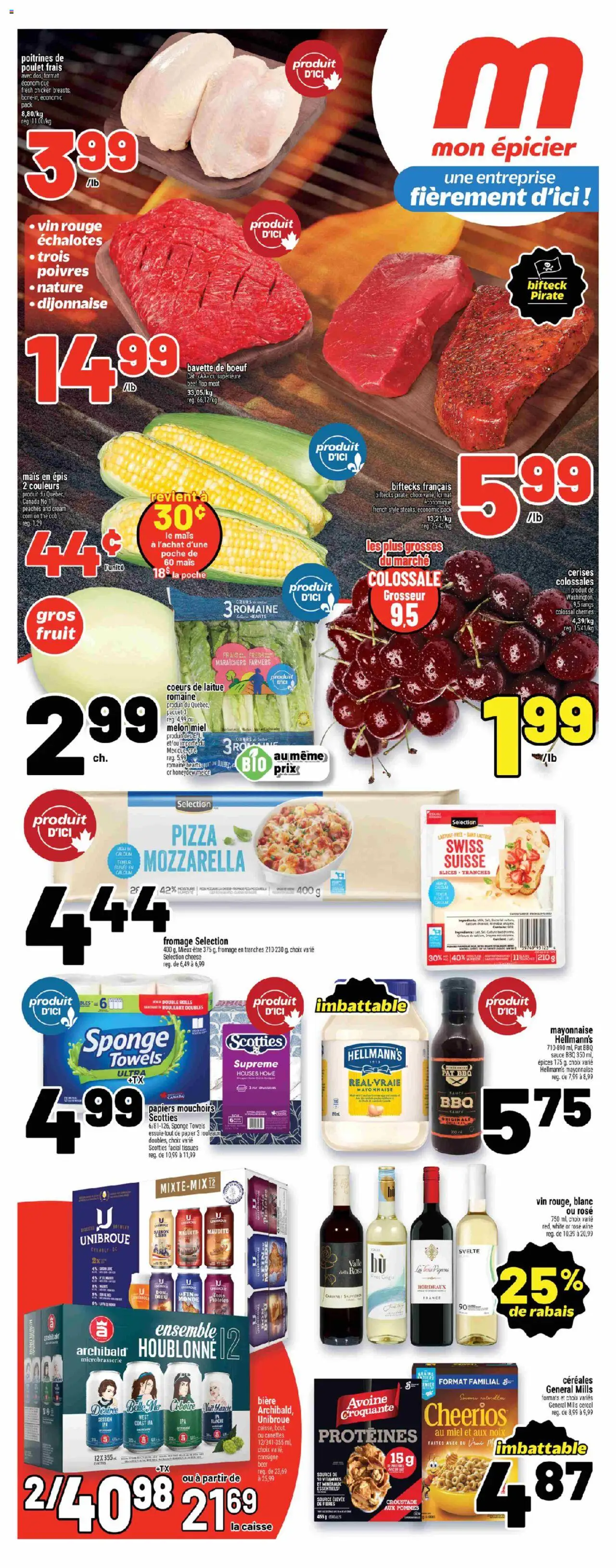 Metro flyer valid from Jul 24, 2025 - page number 1 - Cream, Fruit, Peaches, Meat, Pizza, Wine, Beer, Chicken