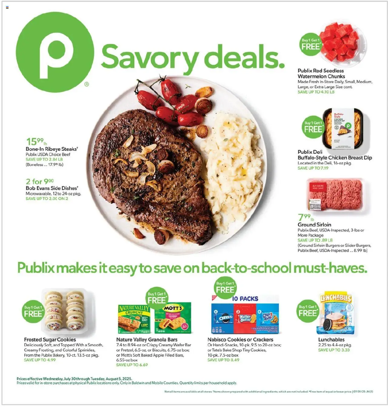 Publix Weekly ad from (07/30/2025) - Ad this week, Flyer - Page number 1
