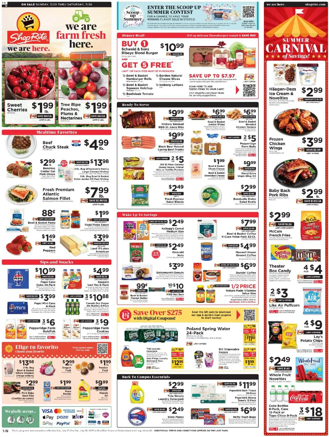 ShopRite Circular from 07/20/2025 >> Weekly Ad, flyer - Page number 1