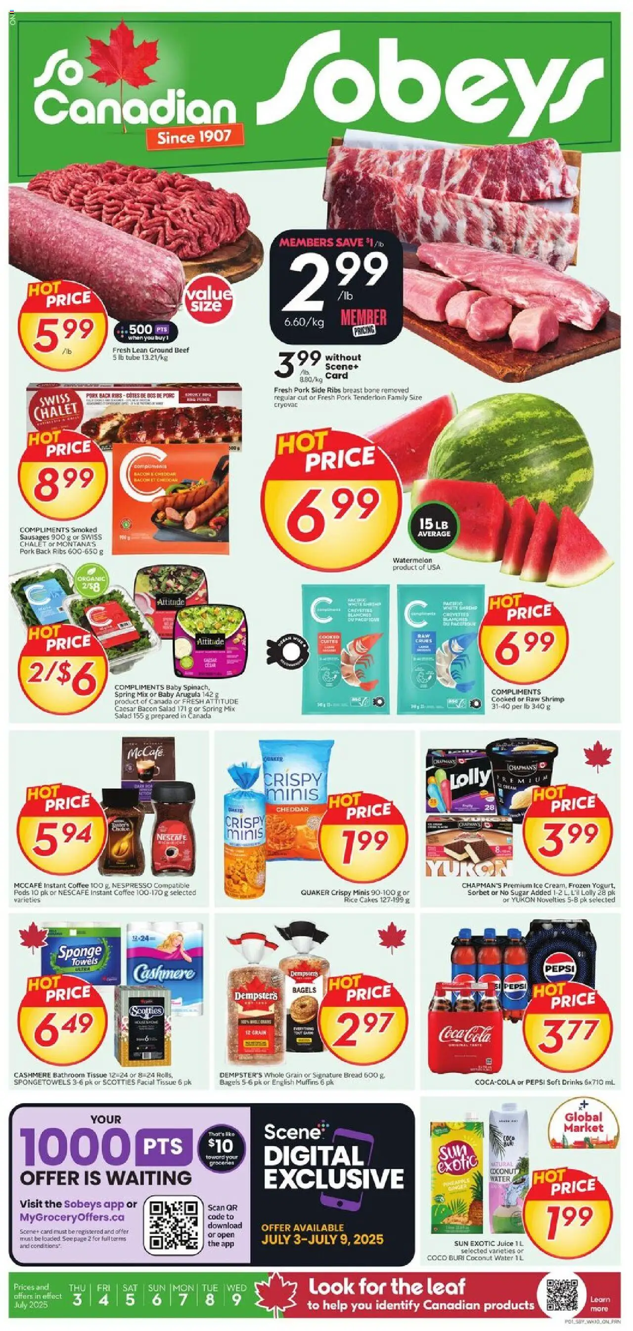 Sobeys flyer valid from Jul 03, 2025 - page number 1