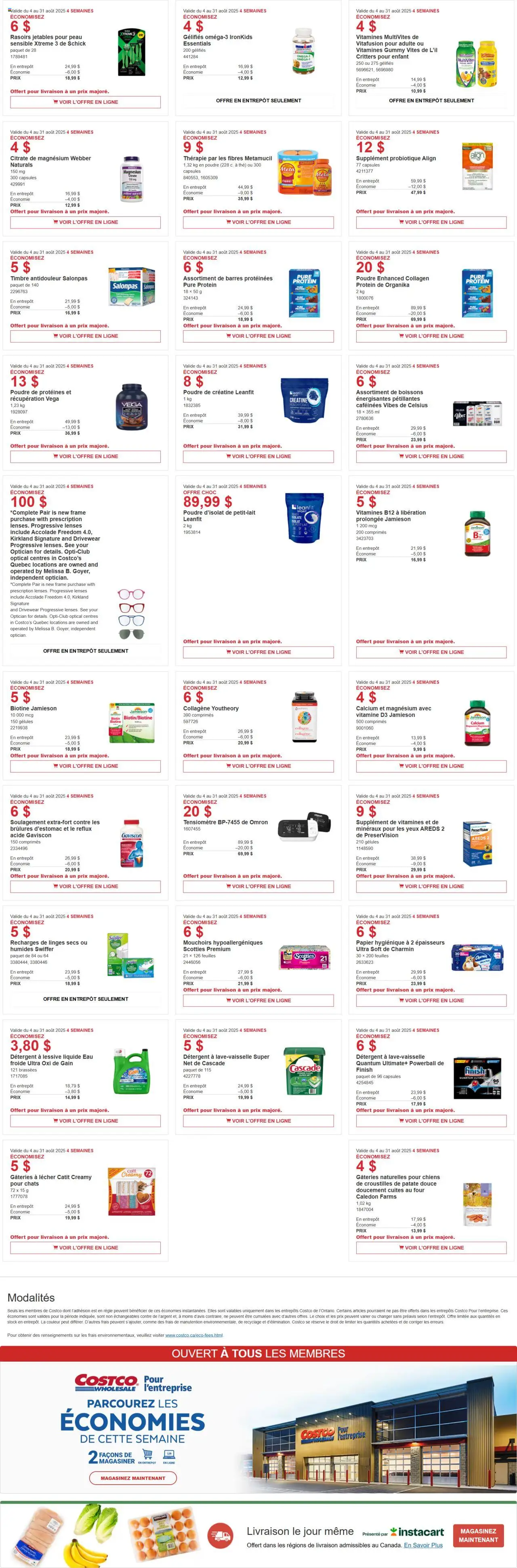 Costco flyer valid from Aug 04, 2025 - page number 3