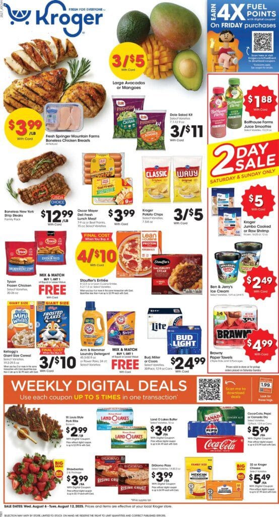 KROGER Weekly ad from 08/06/2025 >> Ad for next week