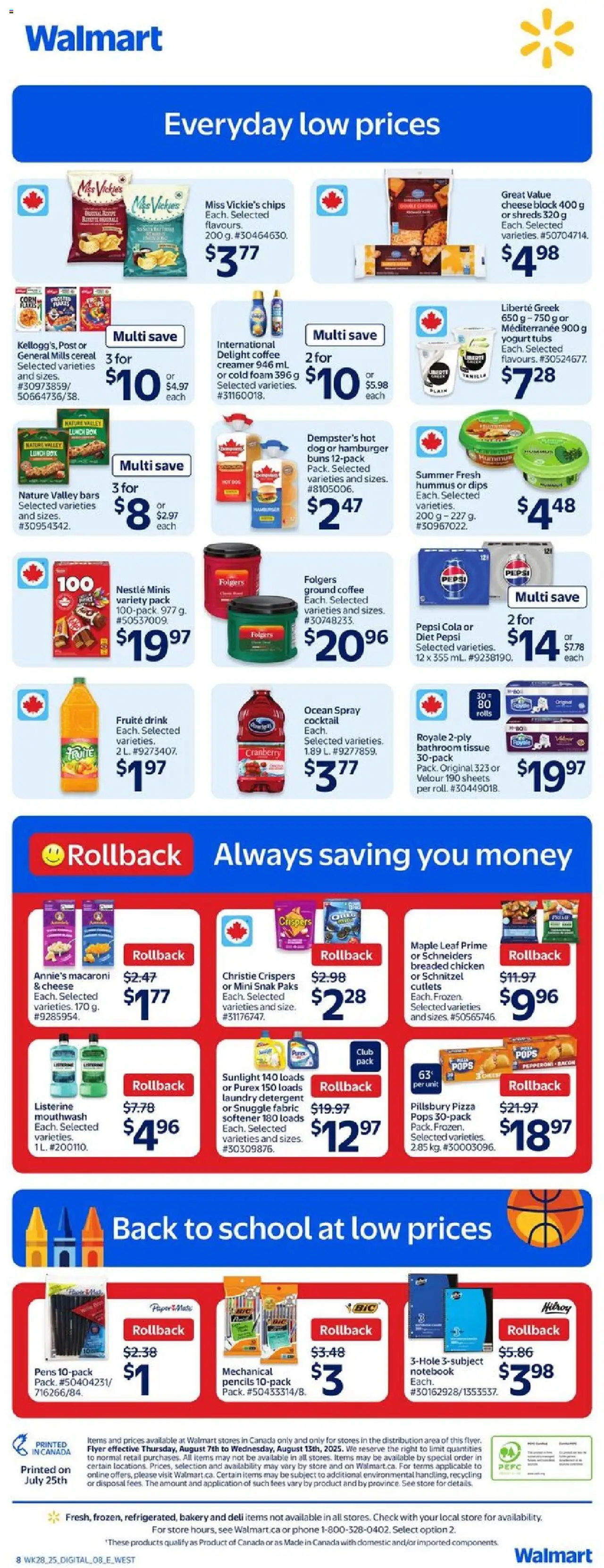 Walmart flyer valid from Aug 07, 2025 - page number 2