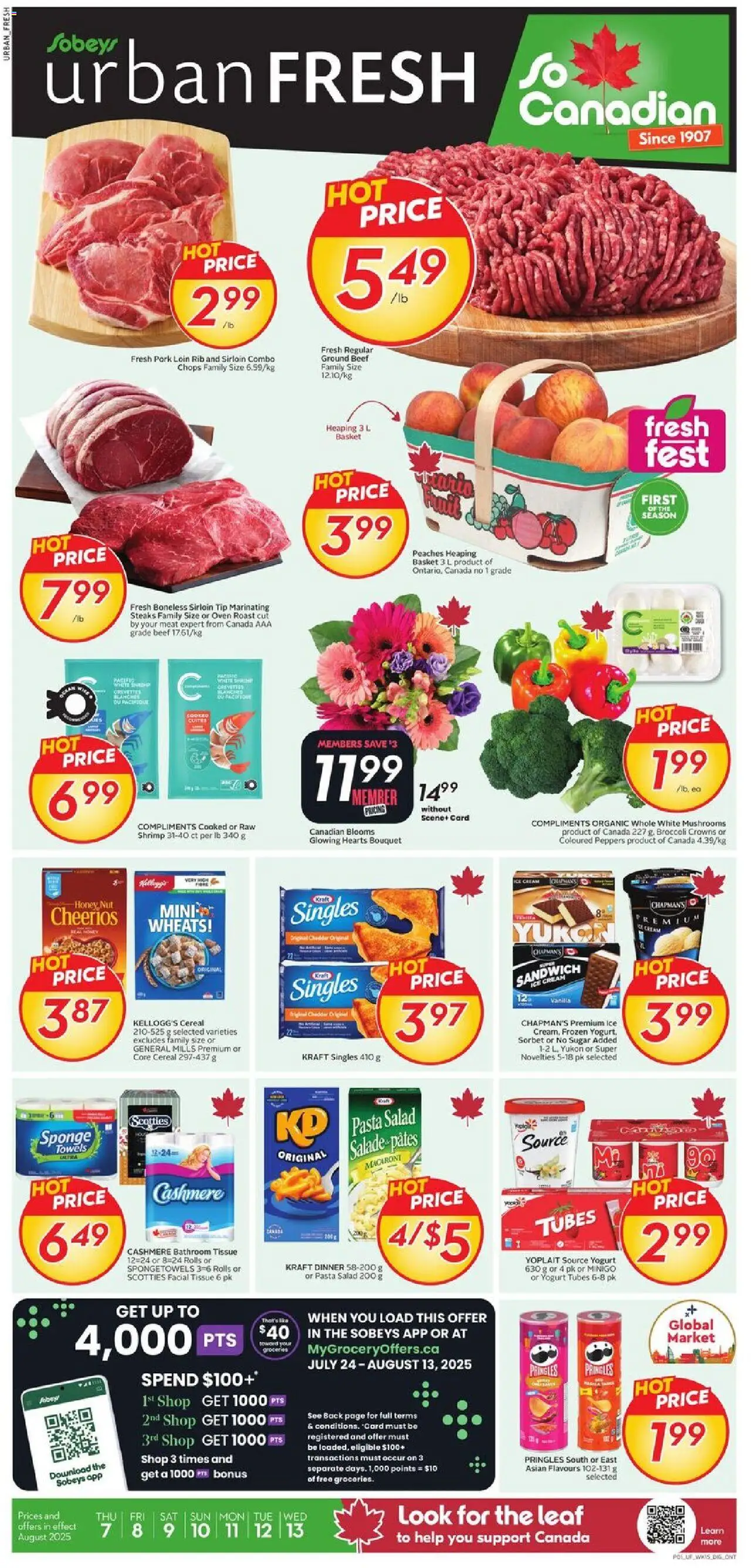 Sobeys flyer valid from Aug 07, 2025 - page number 1