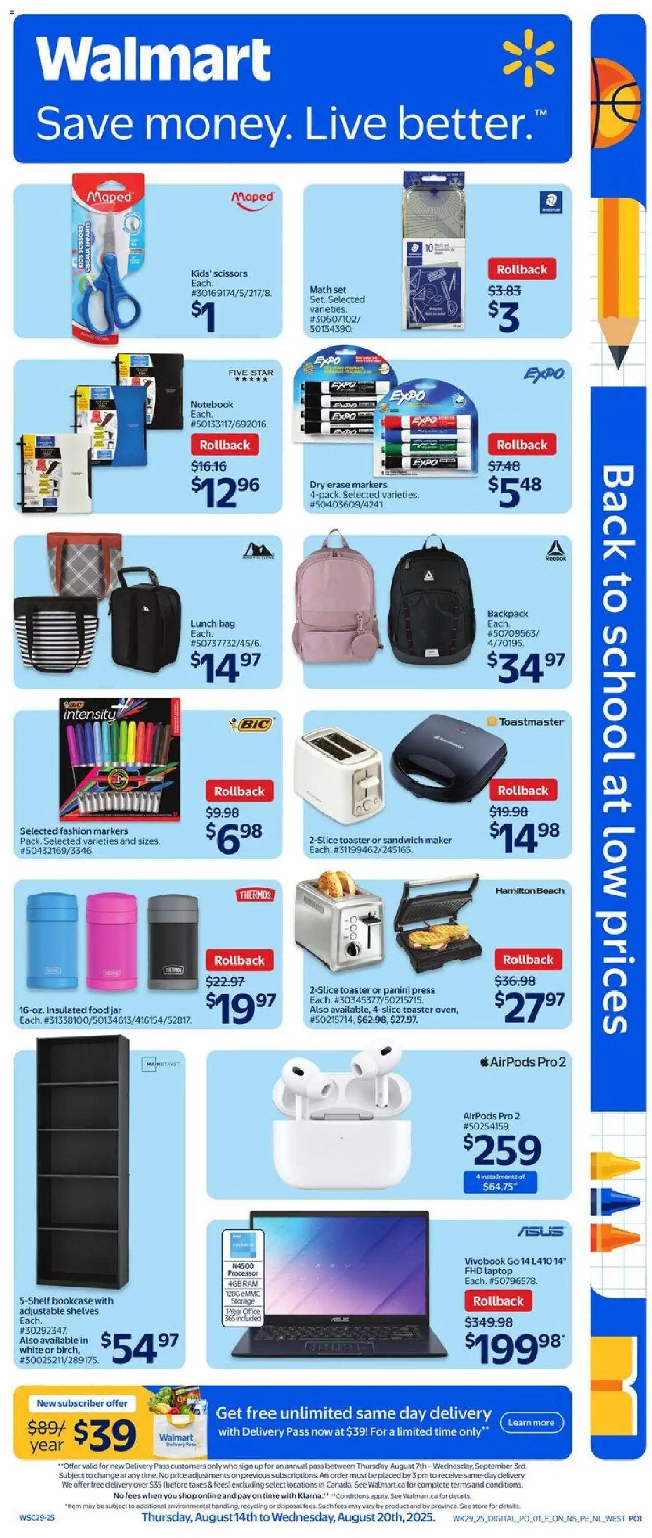 Walmart flyer valid from Aug 14, 2025 - page number 10