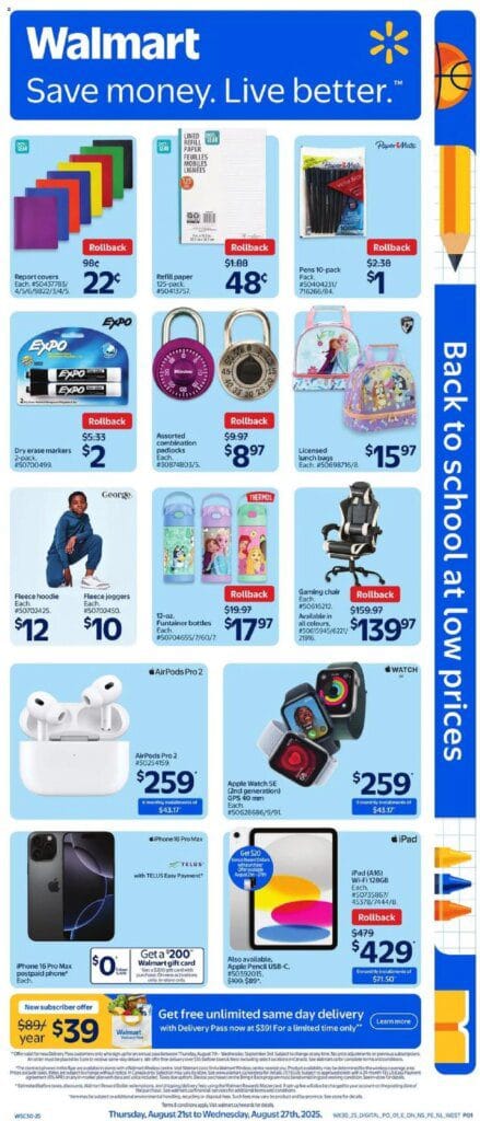 Walmart weekly flyer starting Aug 21, 2025 ⭐️