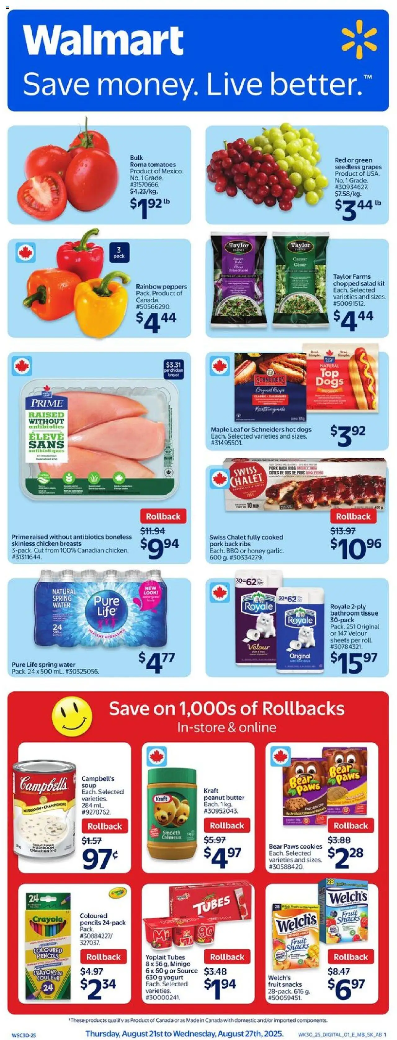 Walmart flyer valid from Aug 21, 2025 - page number 8
