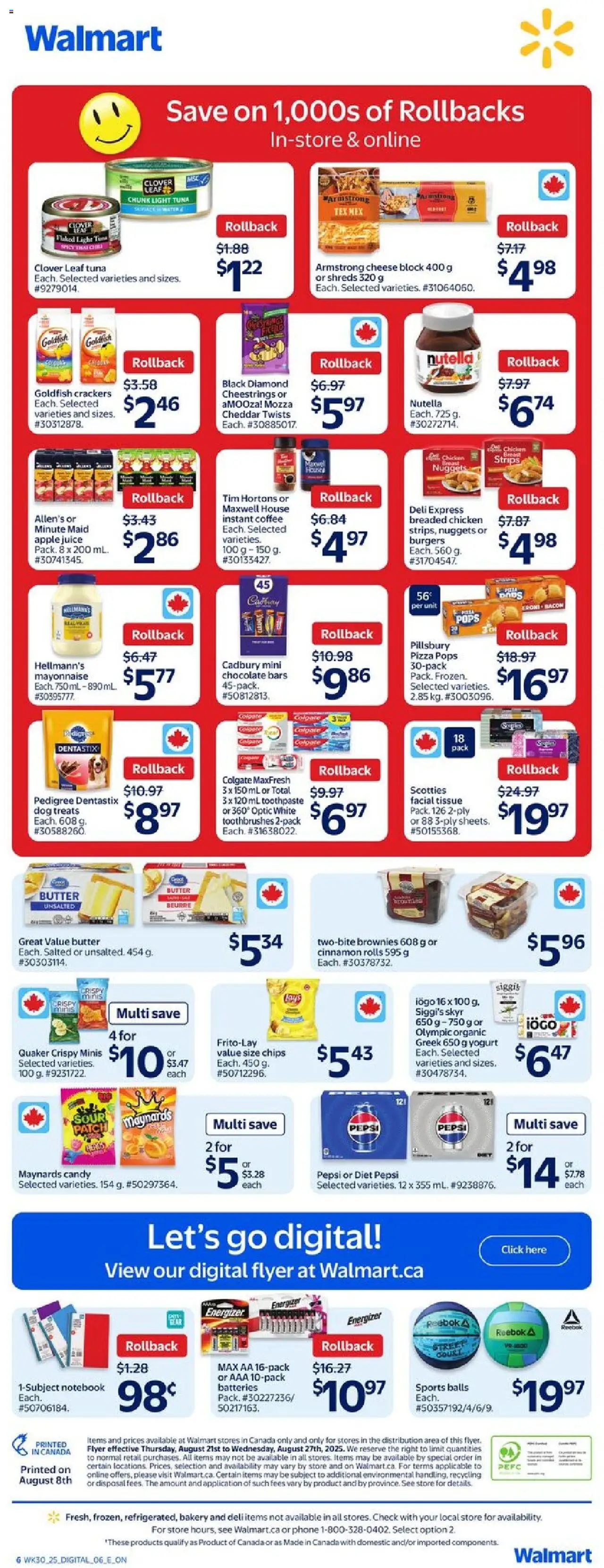Walmart flyer valid from Aug 21, 2025 - page number 9