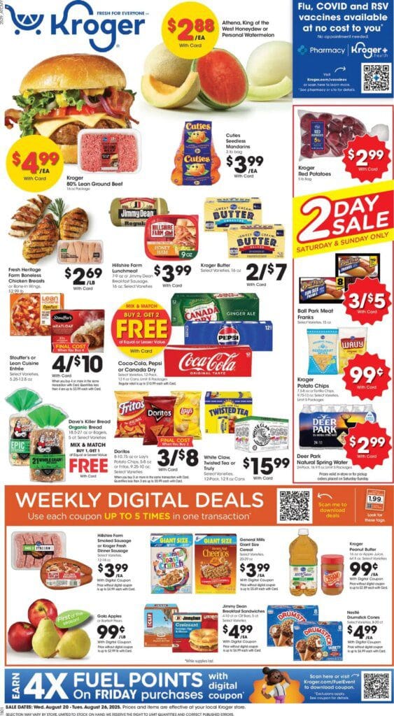 KROGER Weekly ad from 08/20/2025 >> Ad for next week