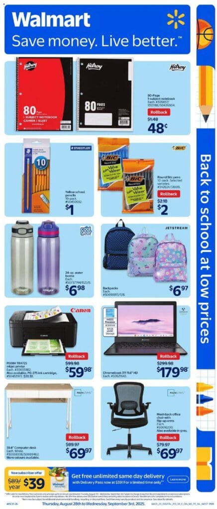 Walmart weekly flyer starting Aug 28, 2025 ⭐️