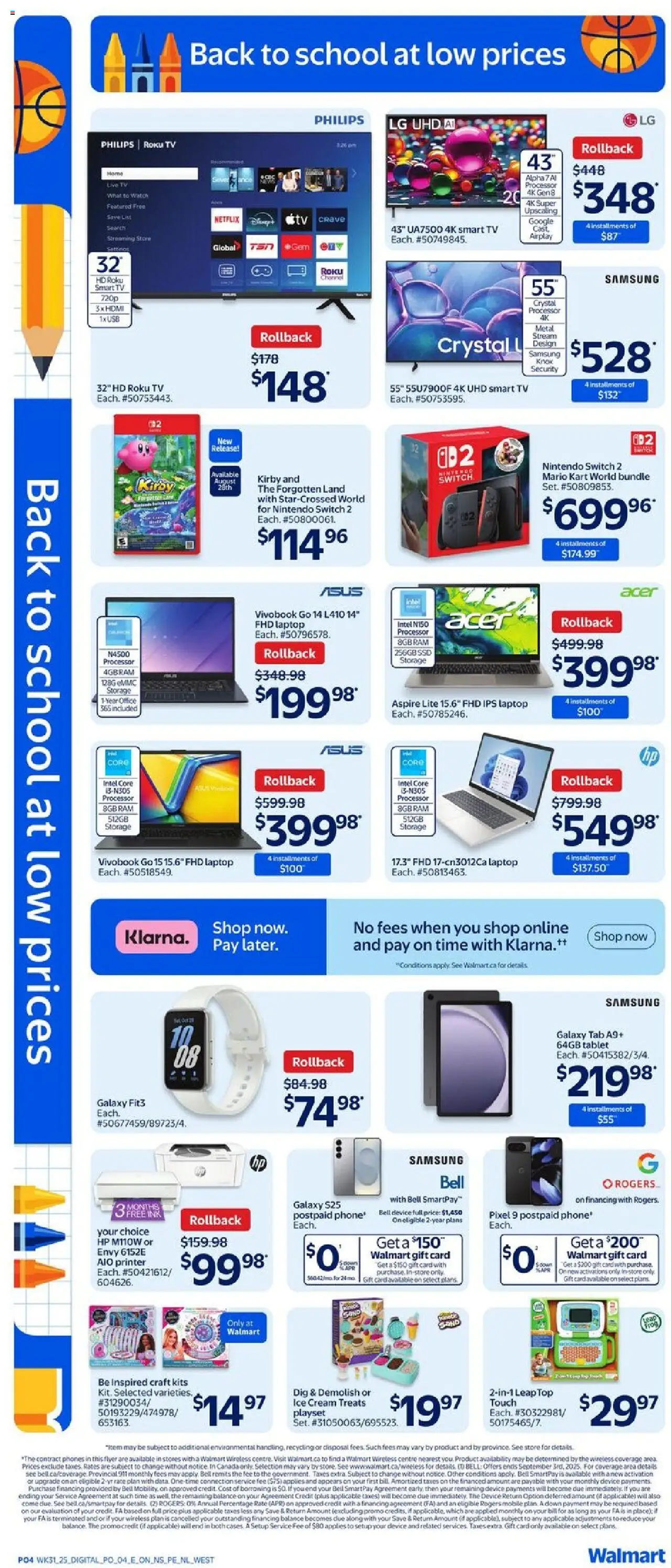Walmart flyer valid from Aug 28, 2025 - page number 4