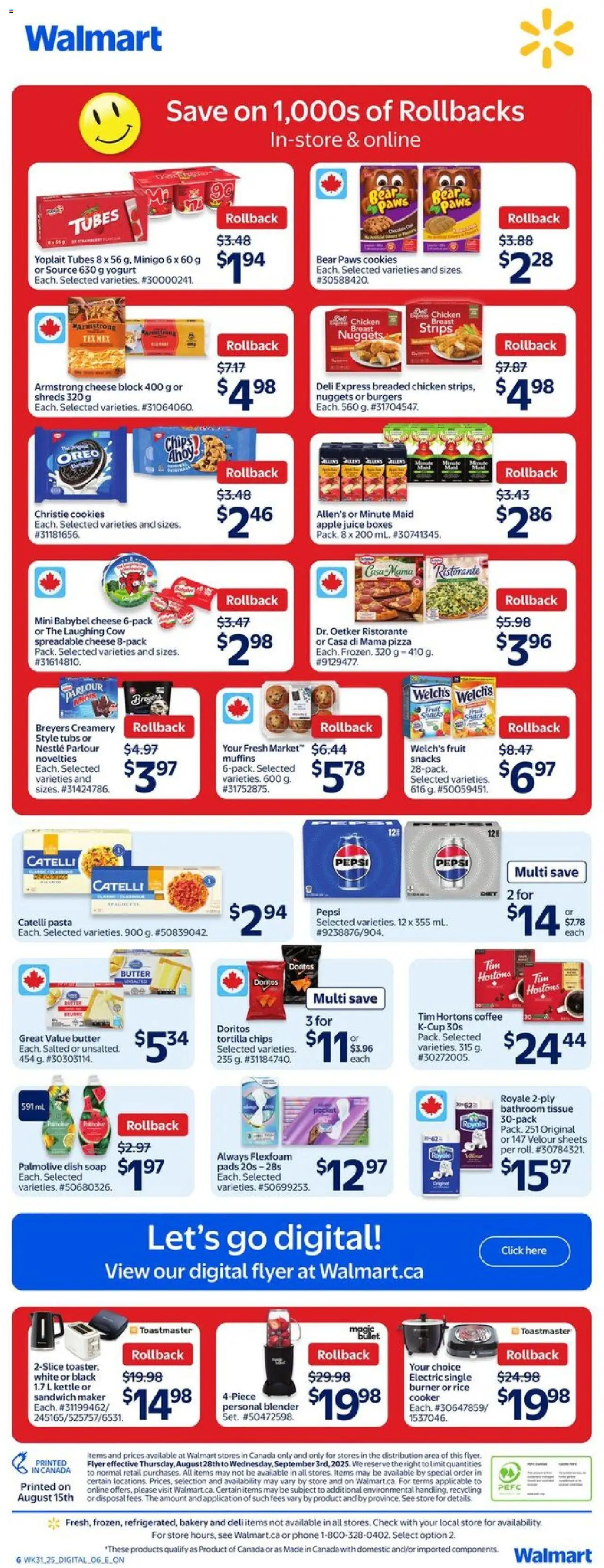 Walmart flyer valid from Aug 28, 2025 - page number 7