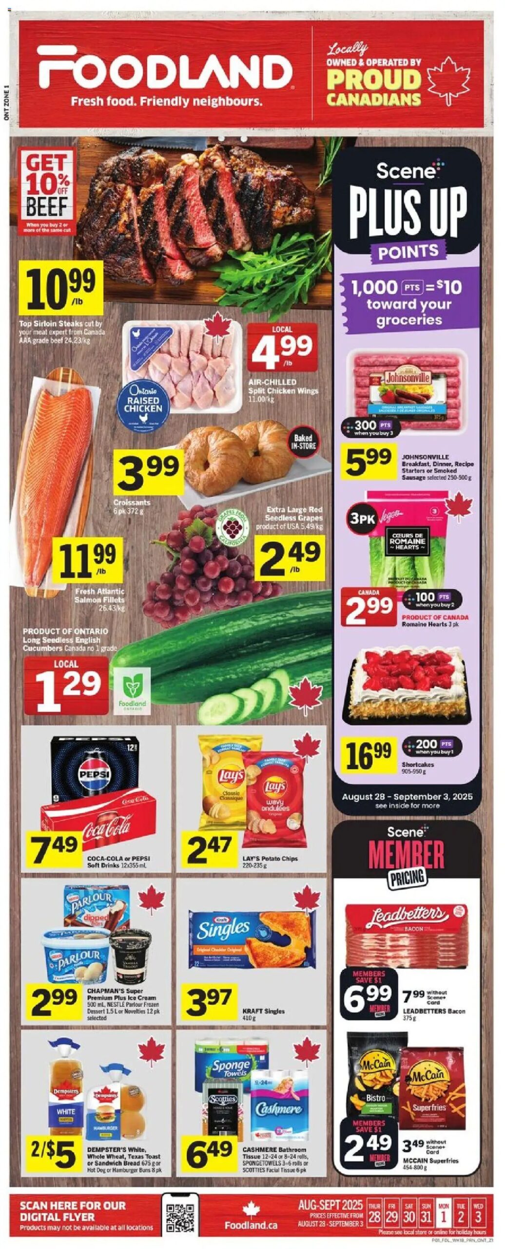 Foodland weekly flyer starting Aug 28, 2025 ⭐️