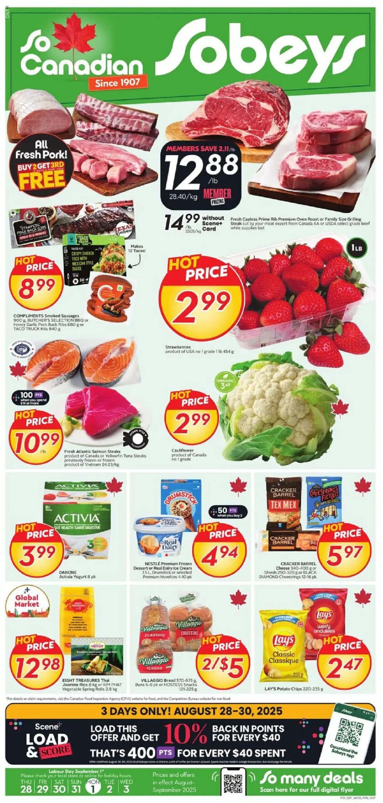 Sobeys weekly flyer starting Aug 28, 2025 ⭐️