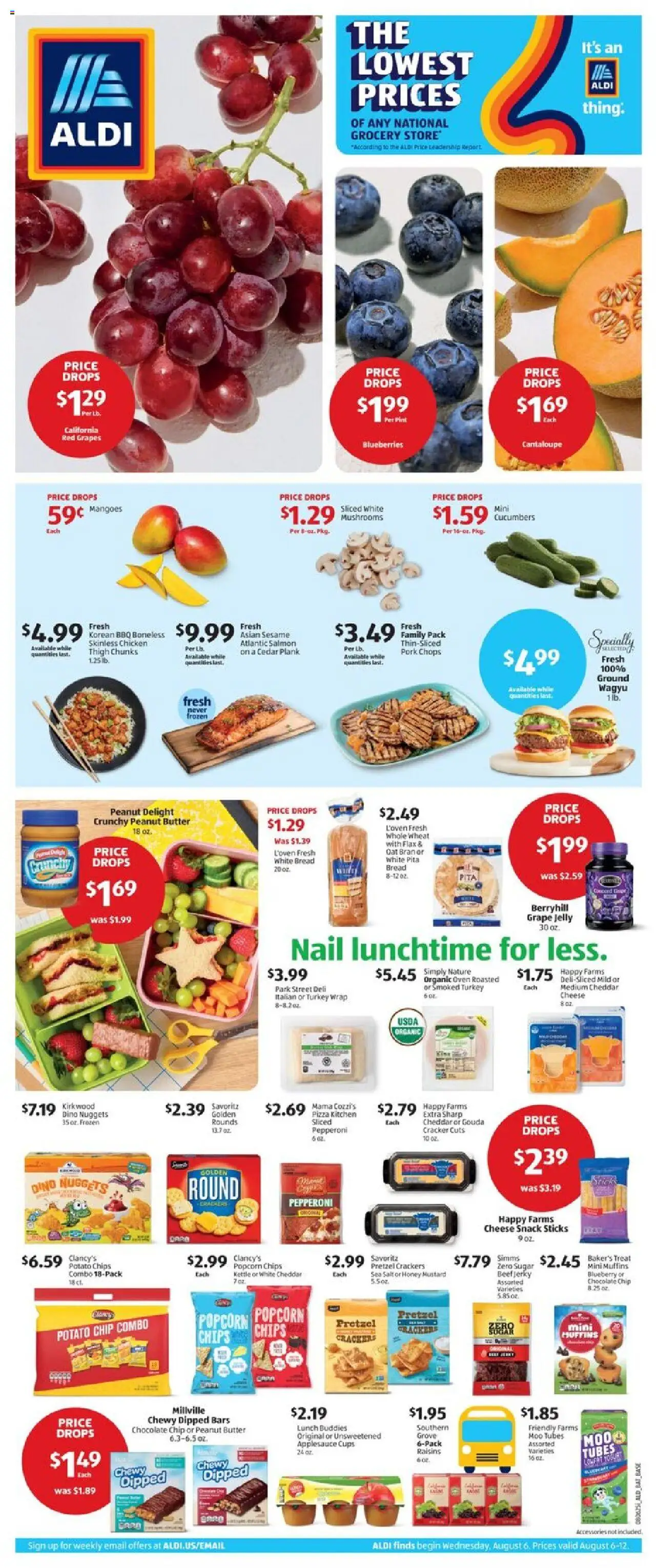 Aldi Weekly Ad from 08/06/2025 - Flyer, Sales ad - Page number 1