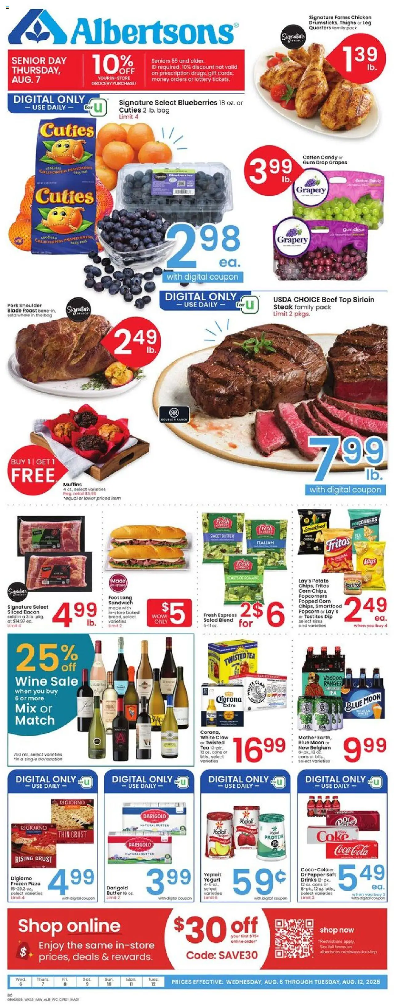 Albertsons Weekly Ad from 08/06/2025 - Flyer - Page number 1