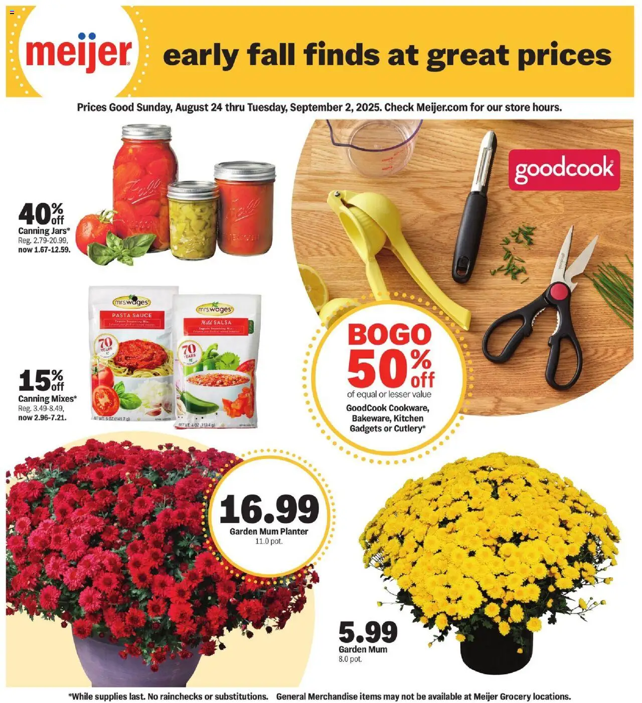 MEIJER AD from 08/24/2025 >> Early fall finds at great prices > PREVIEW