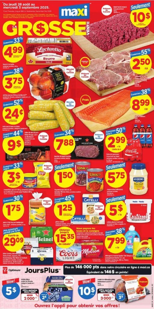 Maxi weekly flyer starting Aug 28, 2025 ⭐️