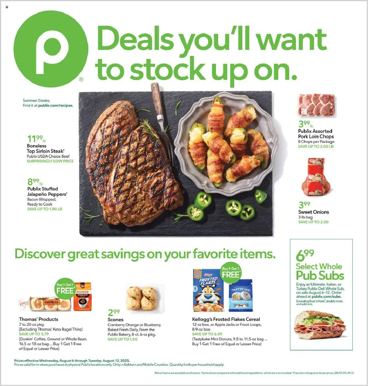 Publix Weekly ad from (08/06/2025) - Ad this week, Flyer - Page number 1