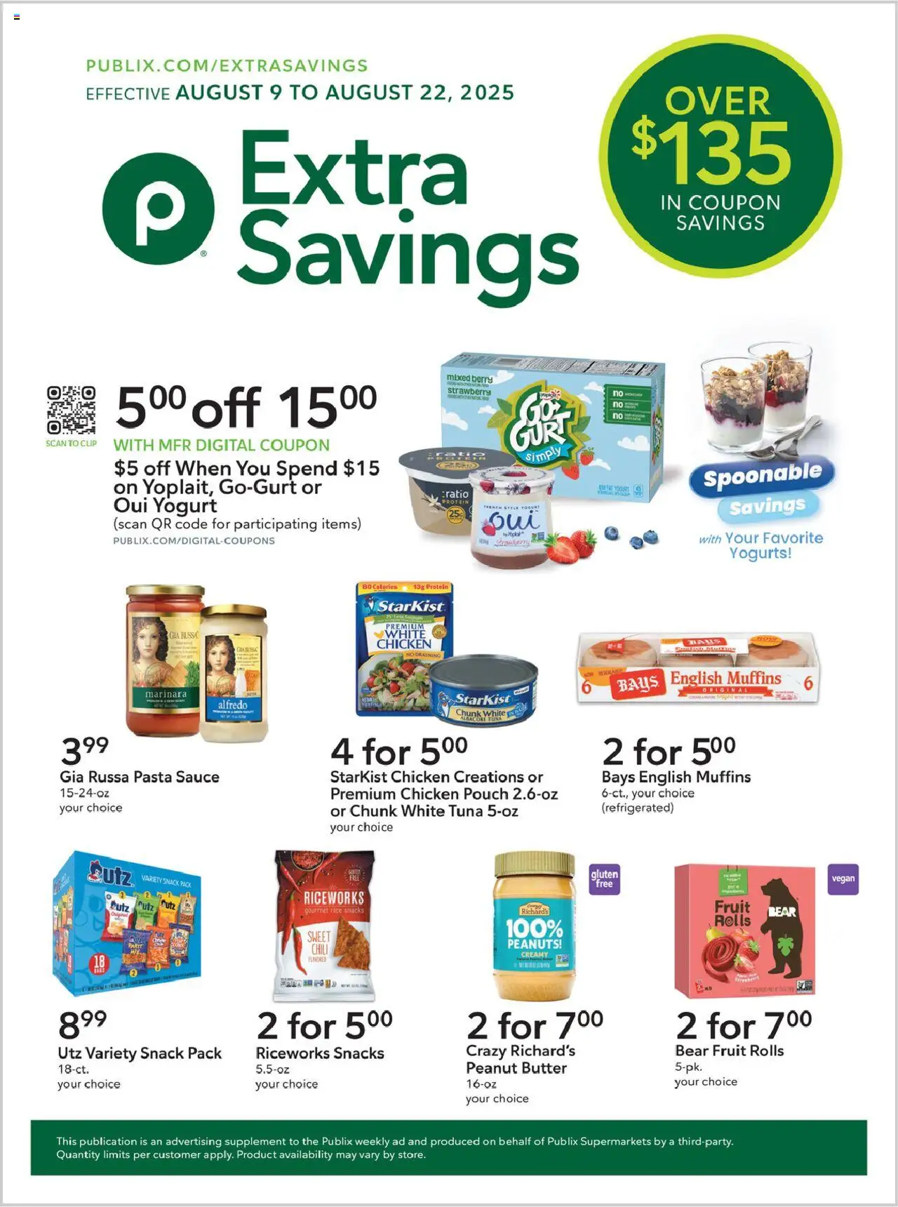 PUBLIX Weekly ad from 08/09/2025 >> Ad this week, Flyer