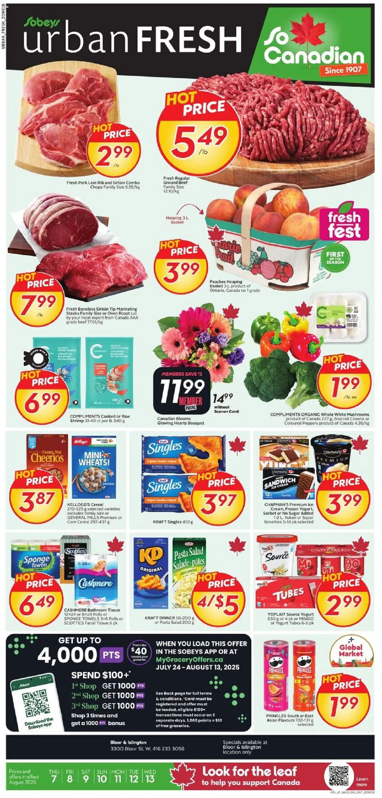 Sobeys flyer valid from Aug 07, 2025 - page number 1