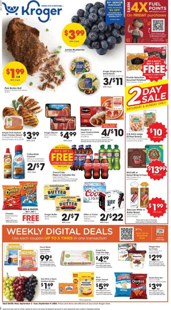 KROGER Weekly ad from 09/03/2025 >> Ad for next week