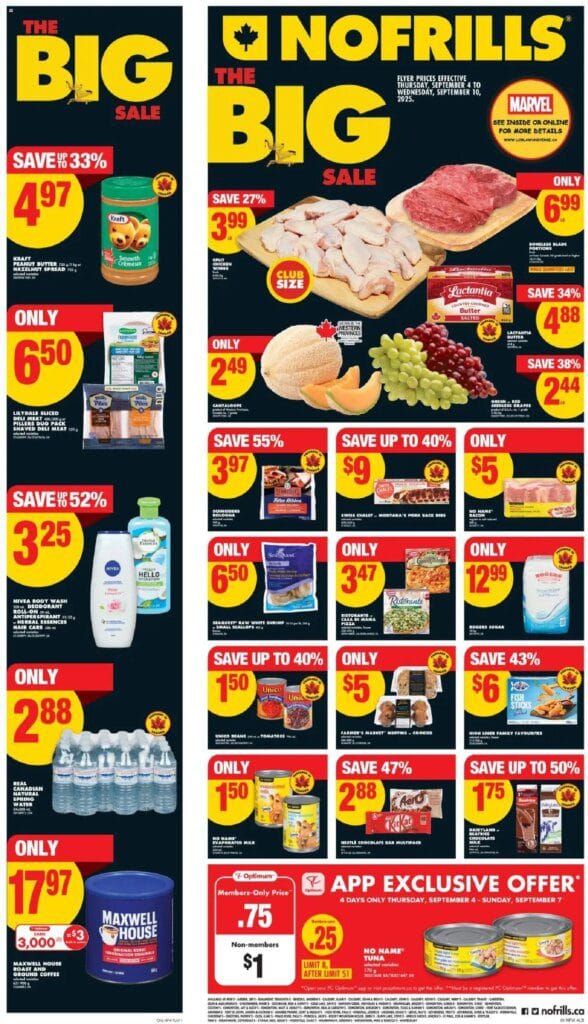 No Frills Flyer his week Thur 04 Sep 10 No Frills weekly flyer starting Sep 4, 2025 ⭐️