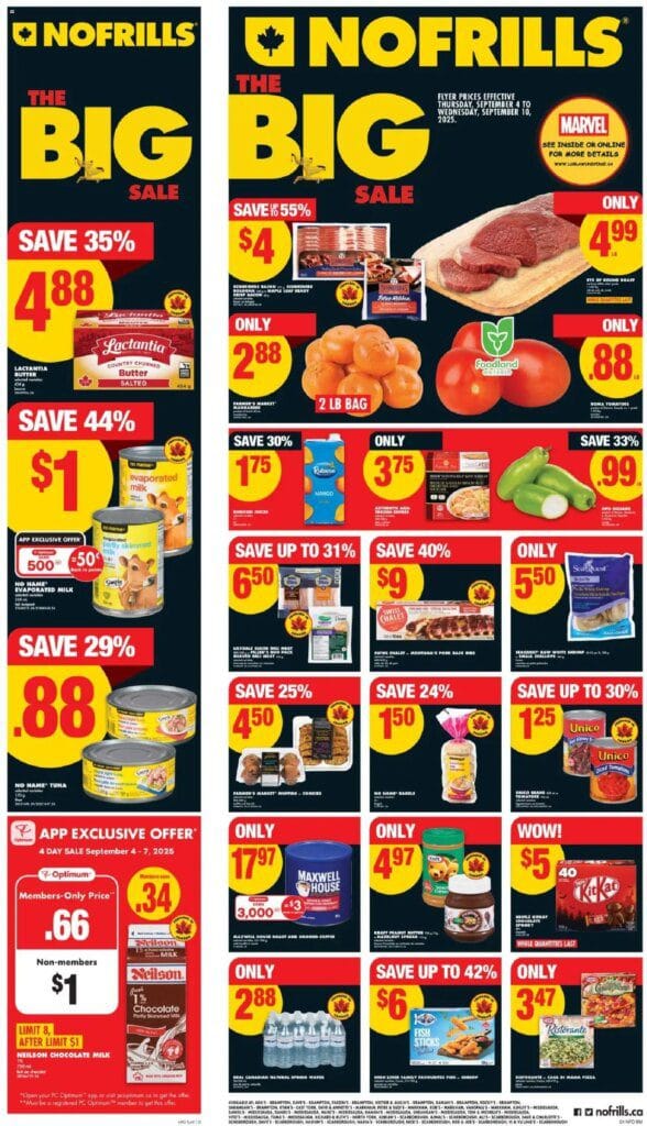 No Frills Flyer his weekstarting Thur 04 September 9 No Frills weekly flyer starting Sep 4, 2025 ⭐️