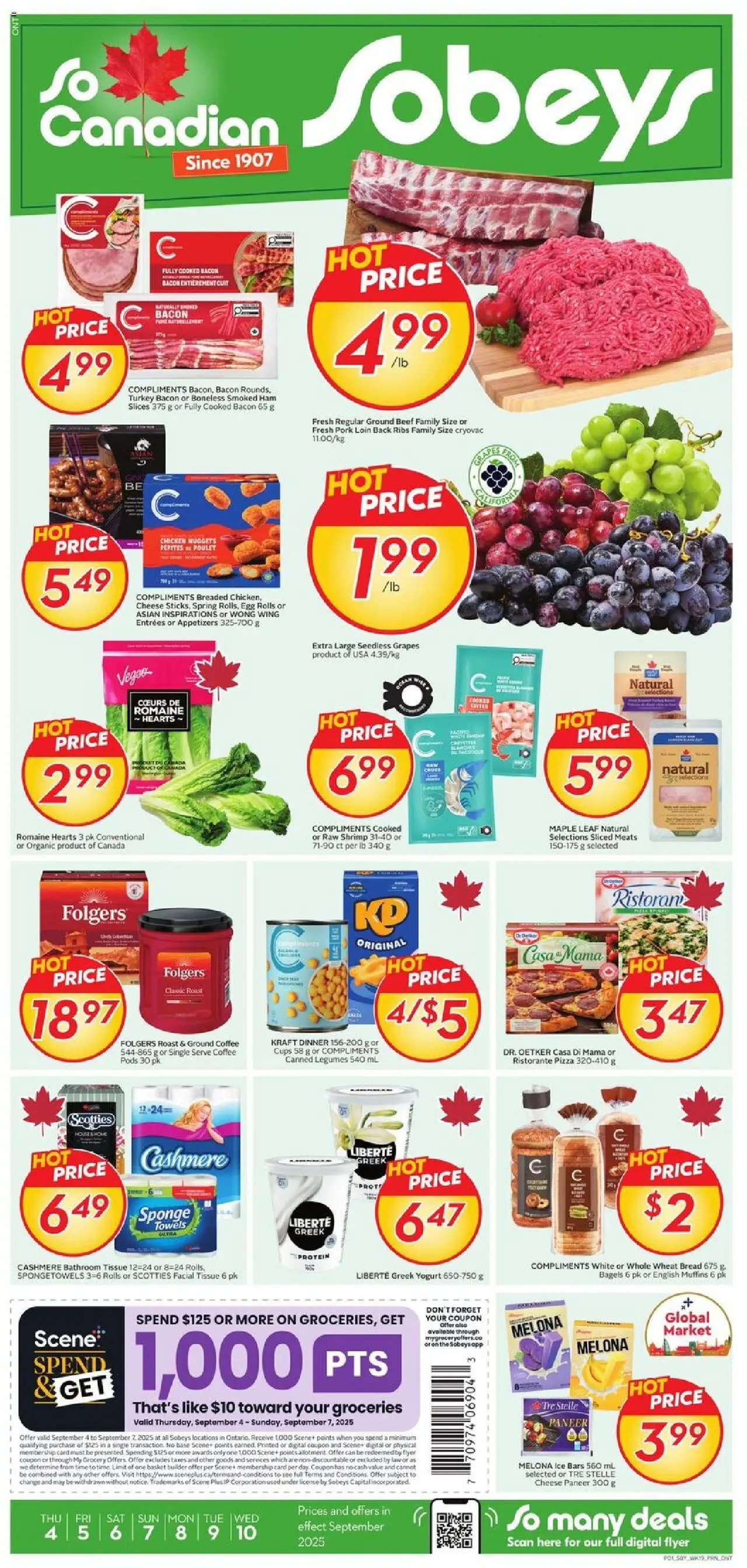 Sobeys flyer valid from Sep 04, 2025 - page number 1