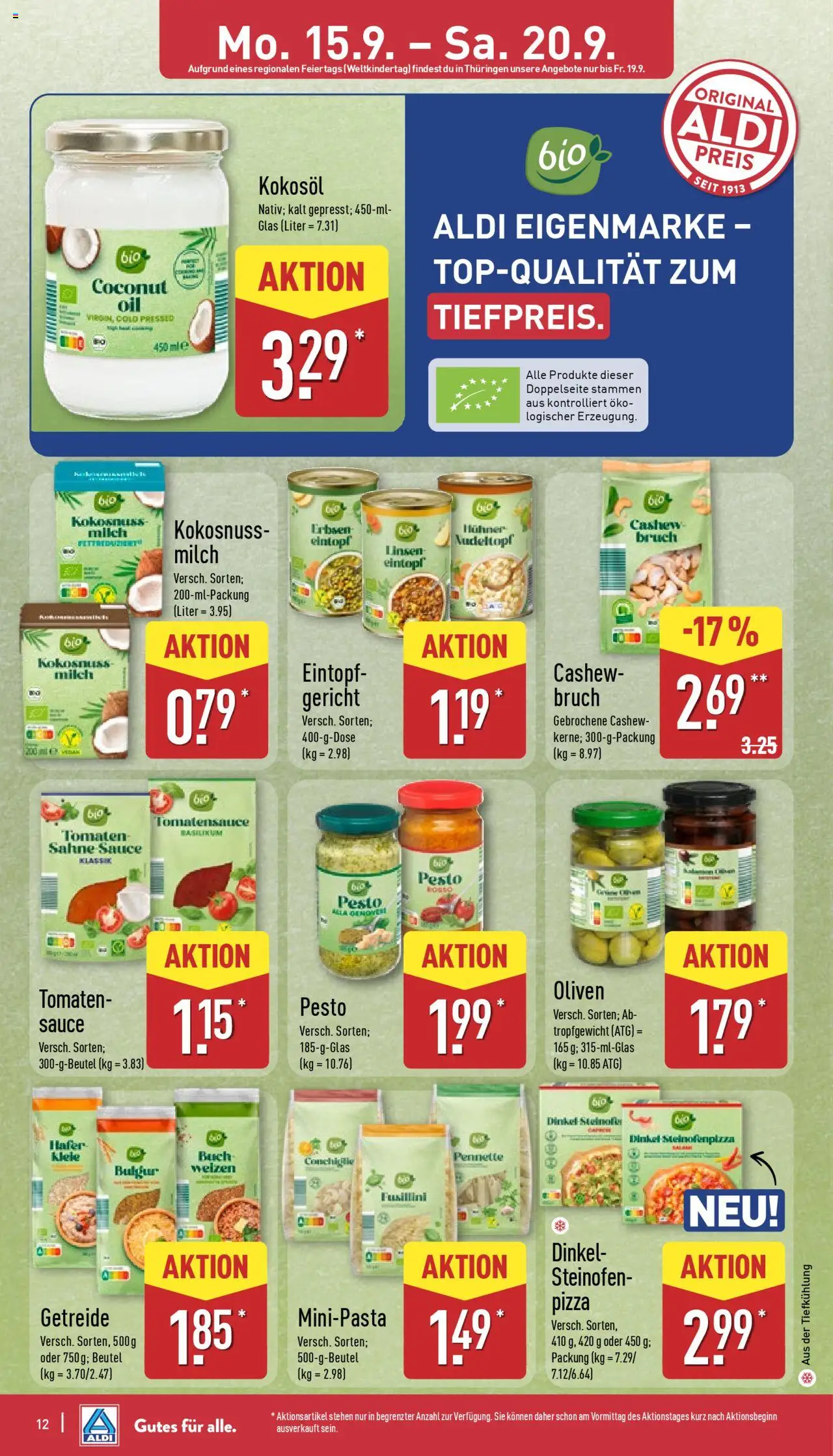 ALDI Prospekt ab 15.09.2025 zum Blättern: Prospekt - Seite 12