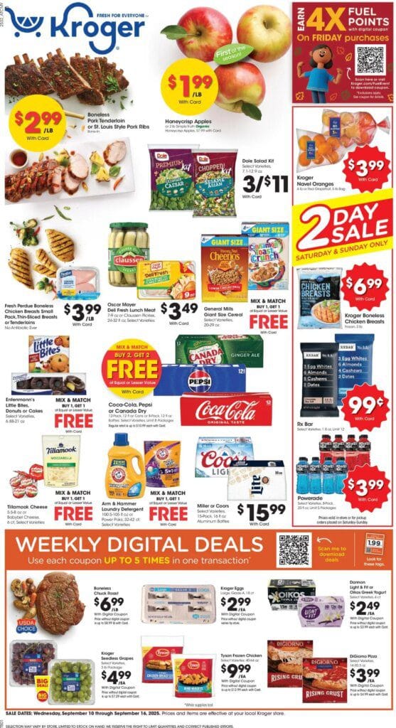 KROGER Weekly ad from 09/10/2025 >> Ad for next week