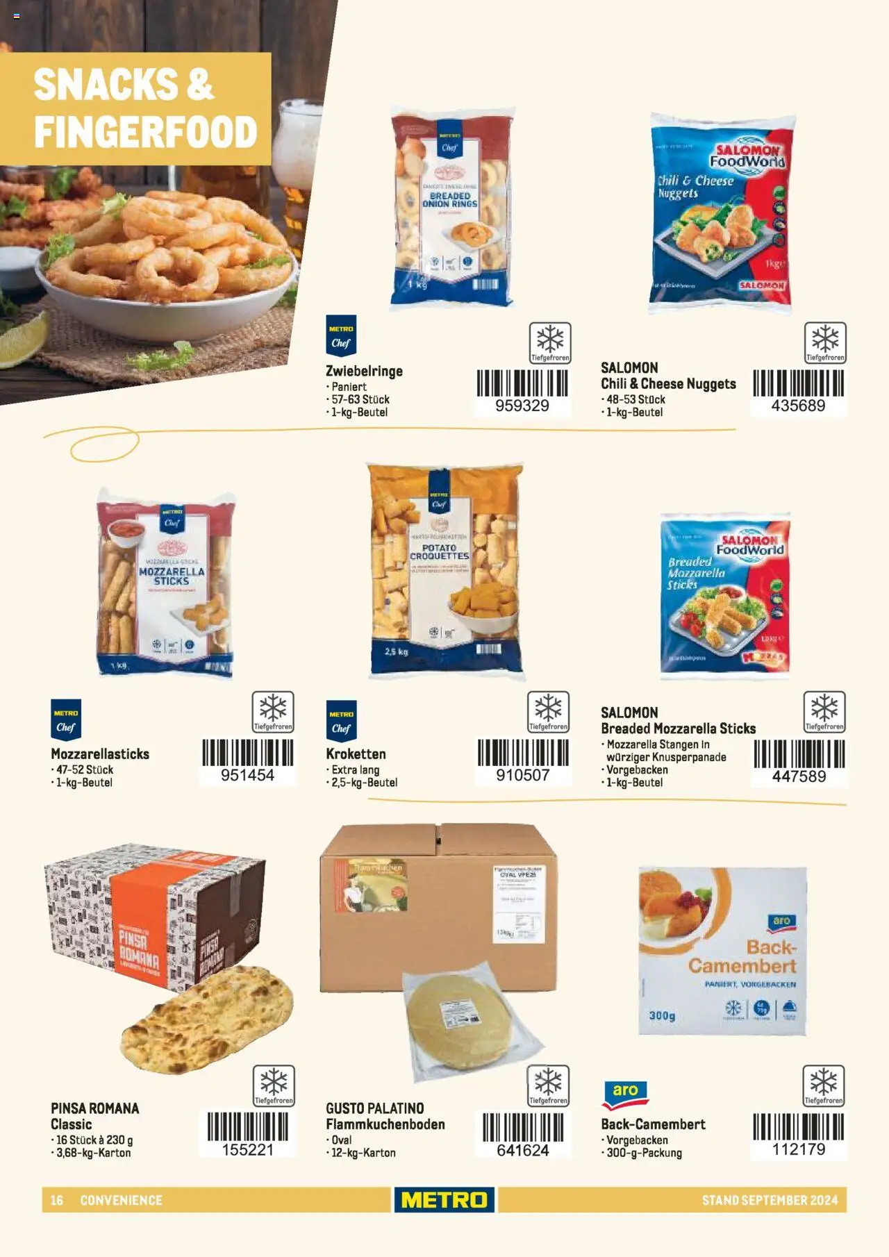 Metro  Sortimentskatalog Lieferservice – gültig ab 17.09.2024 | Seite: 16 | Produkte: Mozzarella, Chili