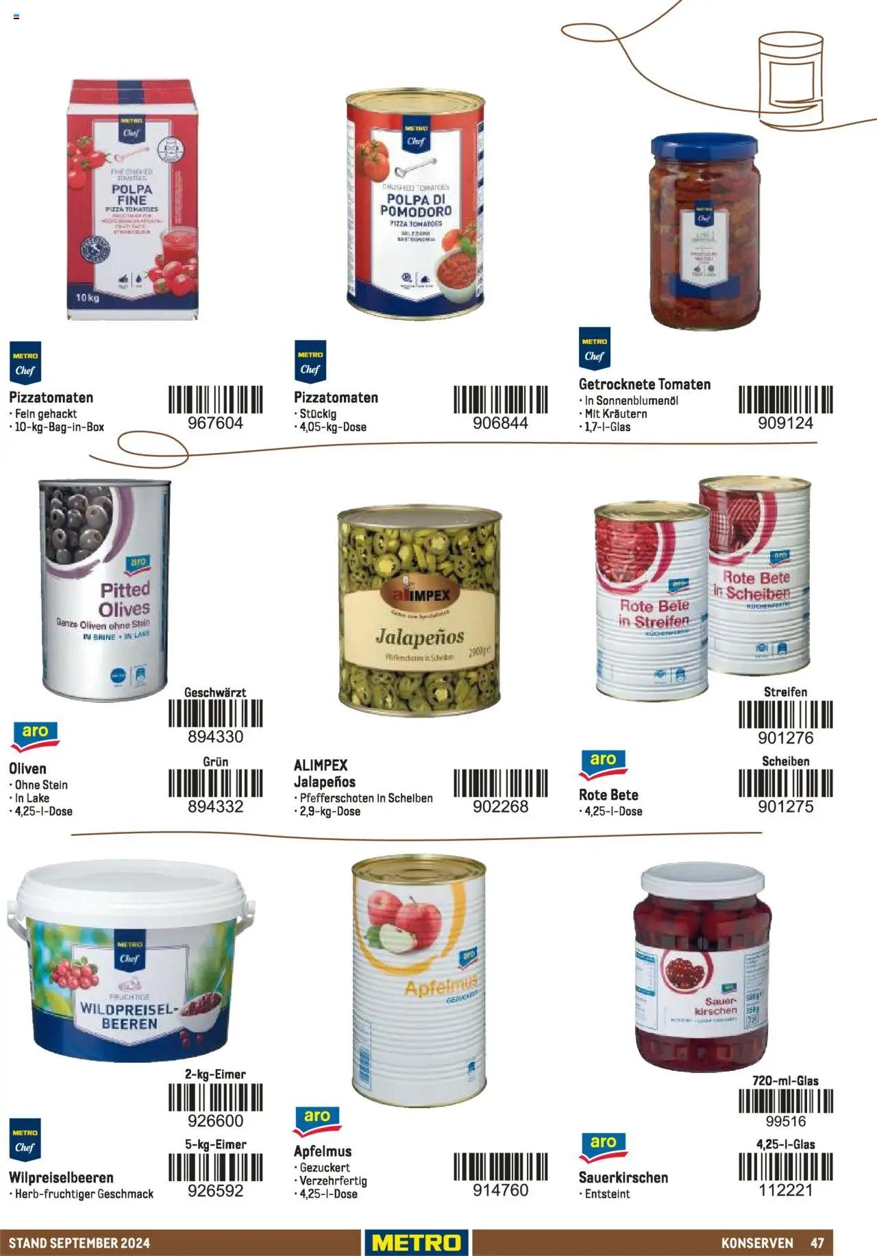 Metro  Sortimentskatalog Lieferservice – gültig ab 17.09.2024 | Seite: 47 | Produkte: Sonnenblumenol, Tomaten, Kirschen, Pizza