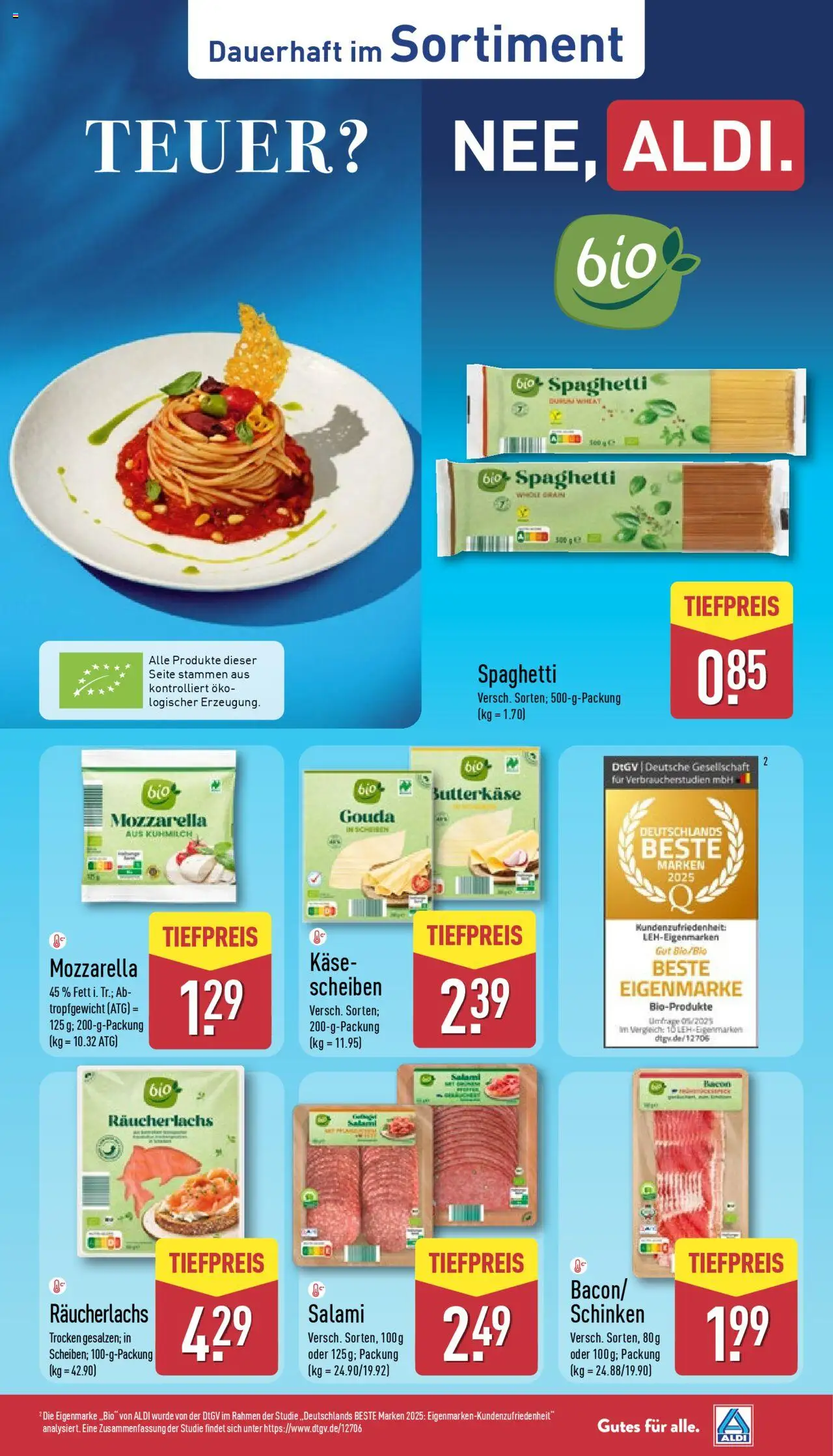 Aldi Prospekt 	 – gültig ab 22.09.2025 | Seite: 3 | Produkte: Gouda, Räucherlachs, Salami, Schinken