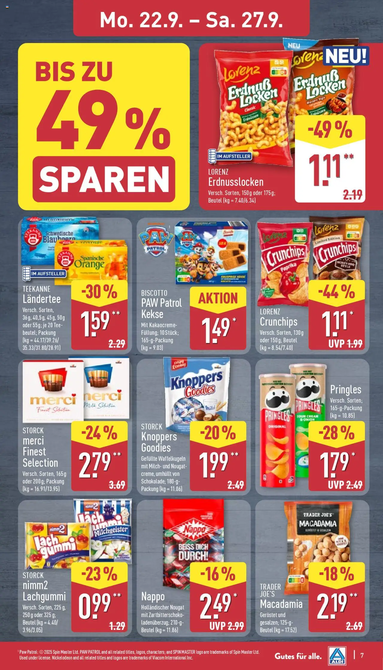Aldi Prospekt 	 – gültig ab 22.09.2025 | Seite: 11 | Produkte: Ofen, Paprika, Pringles, Tee