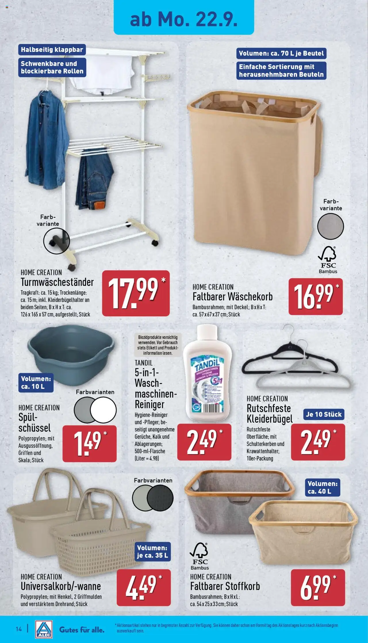 Aldi Prospekt 	 – gültig ab 22.09.2025 | Seite: 18 | Produkte: Kleiderbügel, Home creation