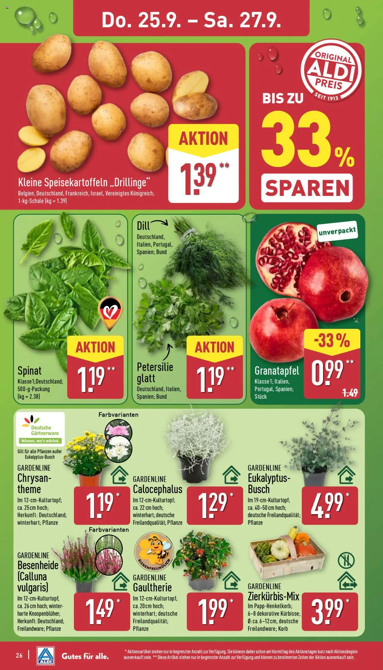 Aldi Prospekt 	 – gültig ab 22.09.2025 | Seite: 30 | Produkte: Granatapfel, Korb, Petersilie