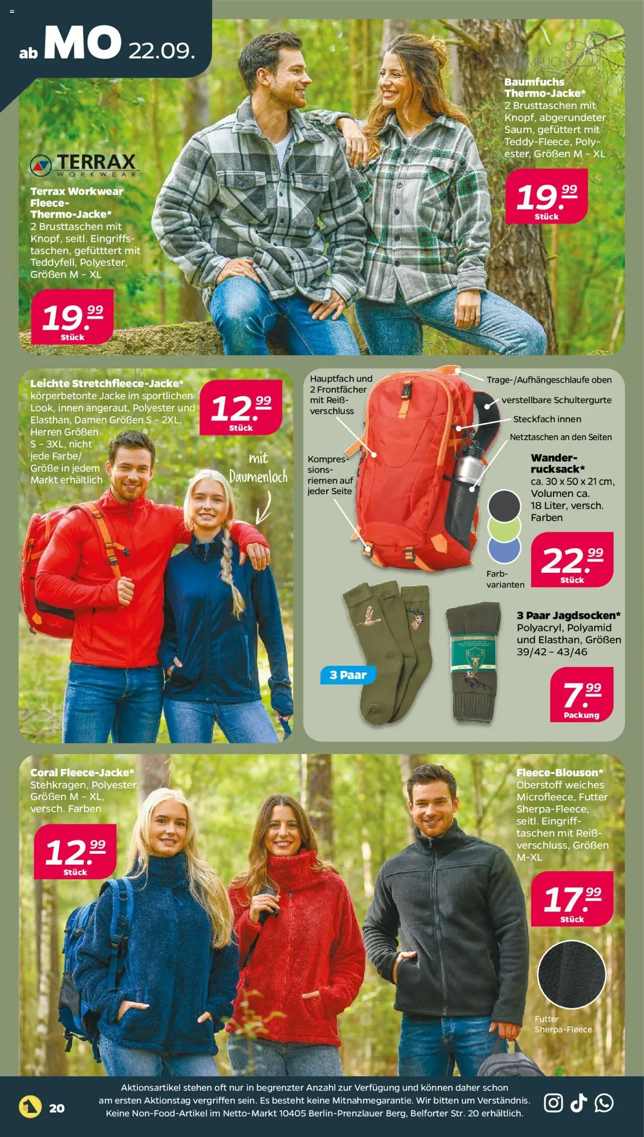 Netto Prospekt 	 – gültig ab 21.09.2025 | Seite: 20 | Produkte: Coral, Jacke