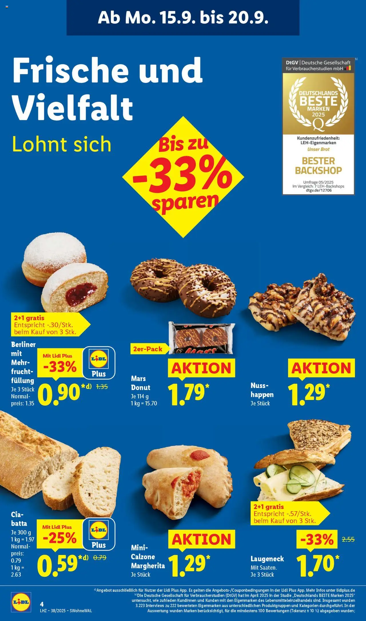 Lidl Prospekt Gundelsheim – gültig ab 15.09.2025 | Seite: 8 | Produkte: Berliner, Mars, Brot