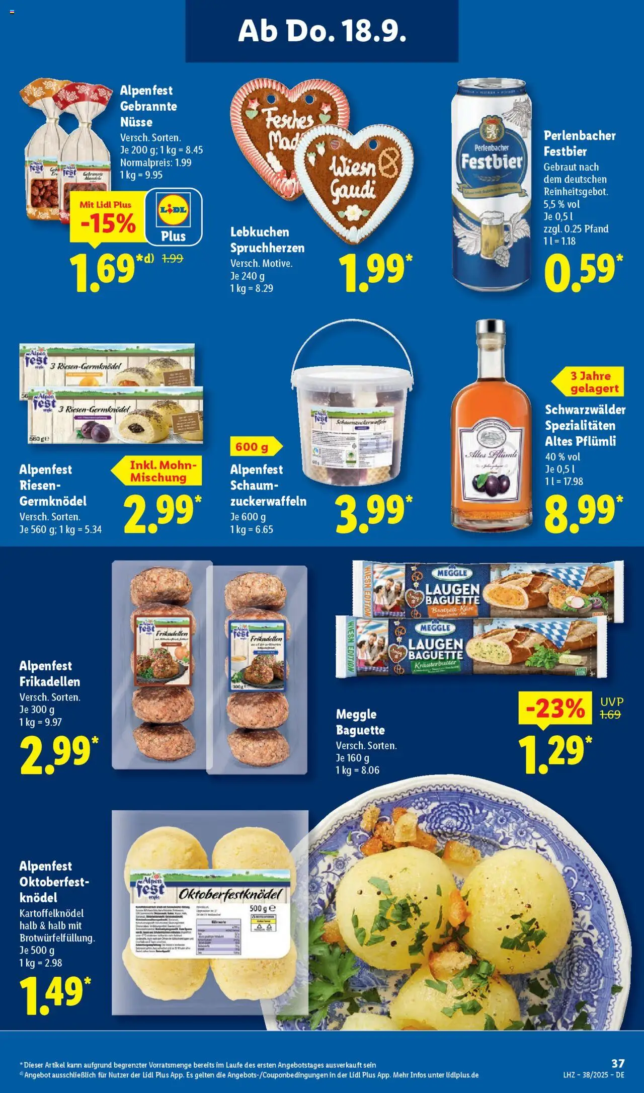 Lidl Prospekt Gundelsheim – gültig ab 15.09.2025 | Seite: 53 | Produkte: Käse, Baguette, Kräuterbutter, Nüsse