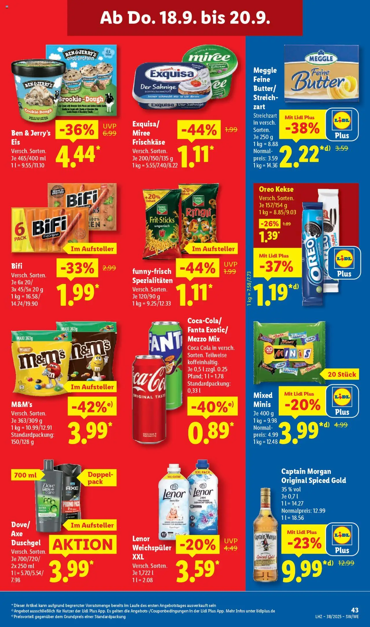 Lidl Prospekt Gundelsheim – gültig ab 15.09.2025 | Seite: 63 | Produkte: Exquisa, Duschgel, Weichspüler, Captain morgan