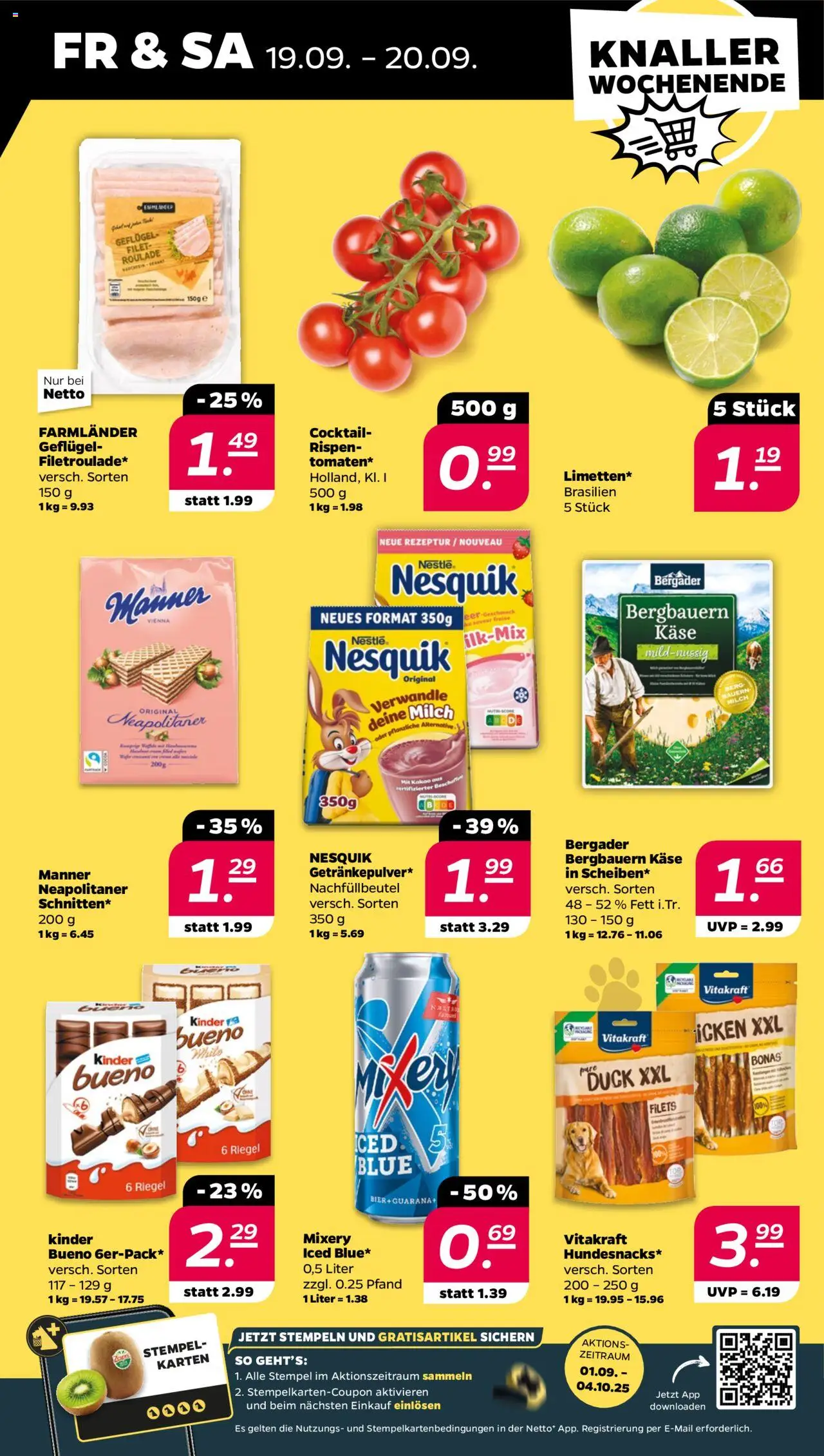 Netto Prospekt 	 – gültig ab 15.09.2025 | Seite: 27 | Produkte: Nesquik, Käse, Kinder bueno, Mixery
