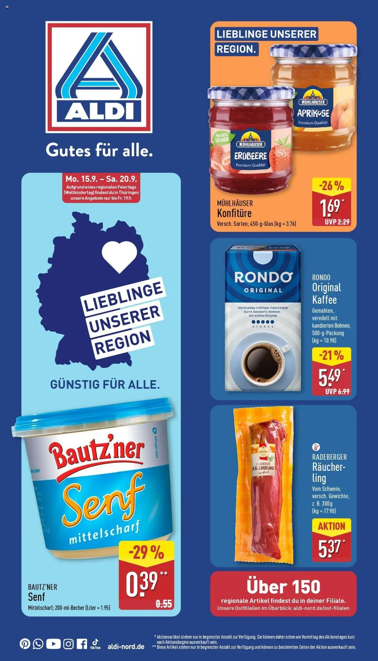 Aldi - ALDI Nord: Wochenangebote – gültig ab 14.09.2025 | Seite: 1 | Produkte: Kaffee
